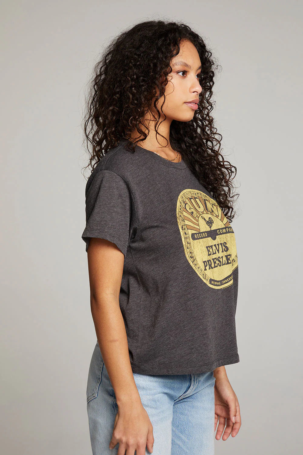 Chaser Sun Records Elvis Live Tee, Blk