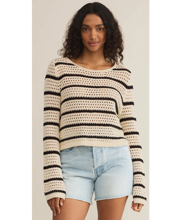 Z Supply Kit Stripe Crochet Sweater