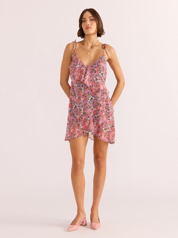 Mink Pink Amelia Ruffle Mini Dress