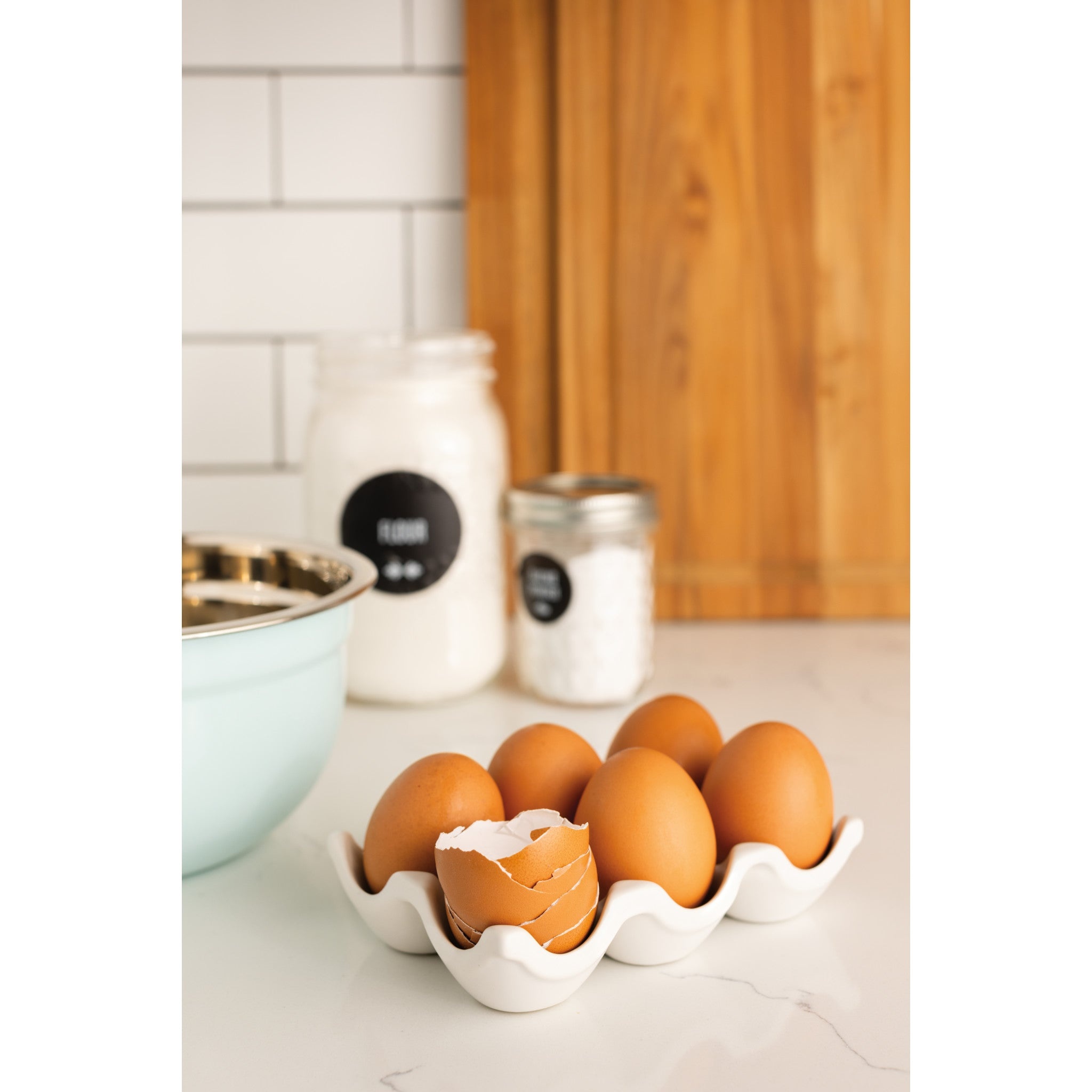 Danica Matte White Egg Crate