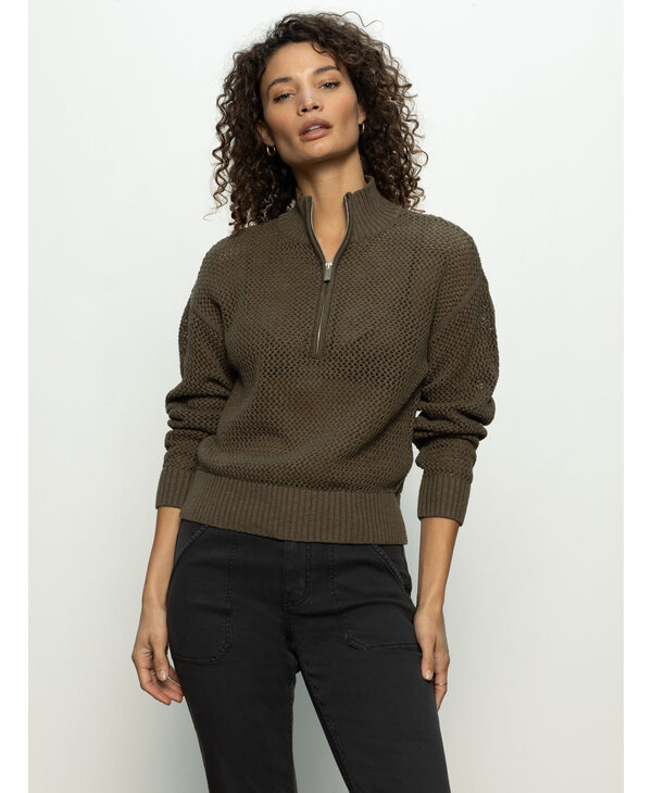 Sanctuary Open Knit 1/2 Zip