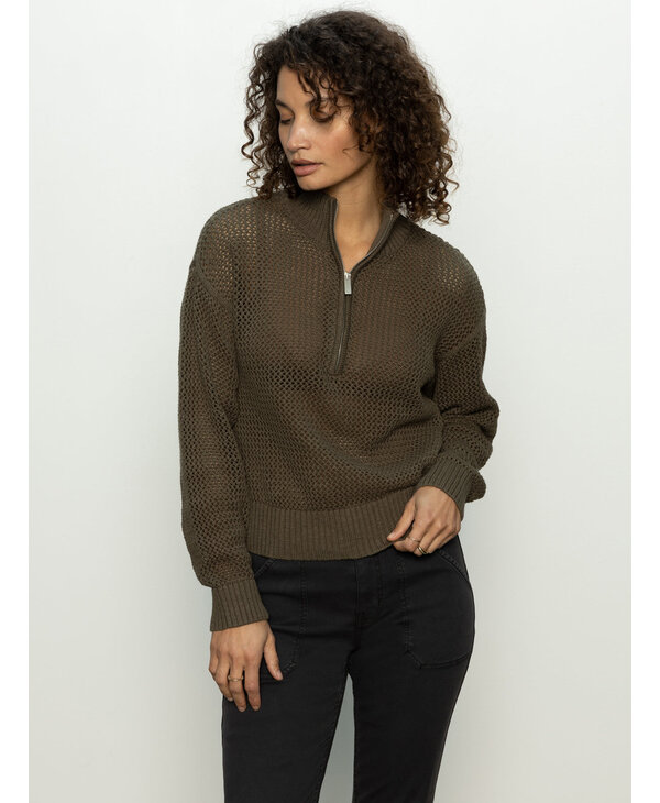 Sanctuary Open Knit 1/2 Zip