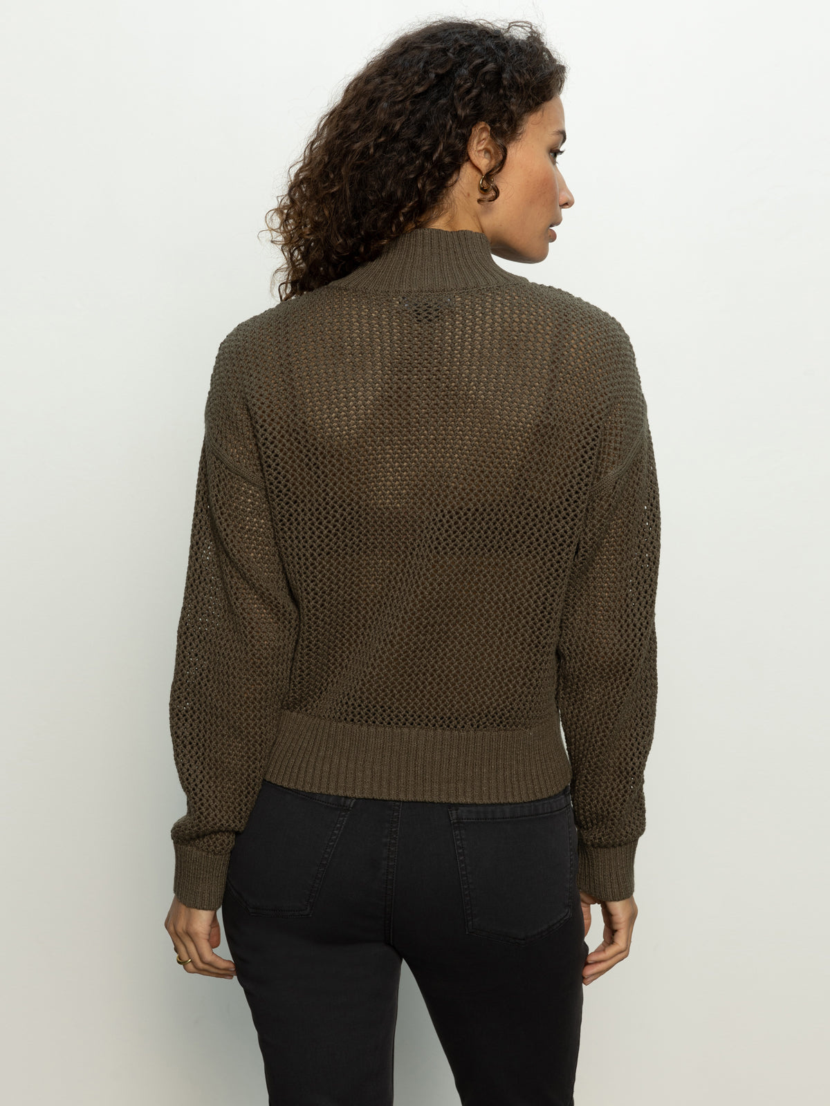 Sanctuary Open Knit 1/2 Zip