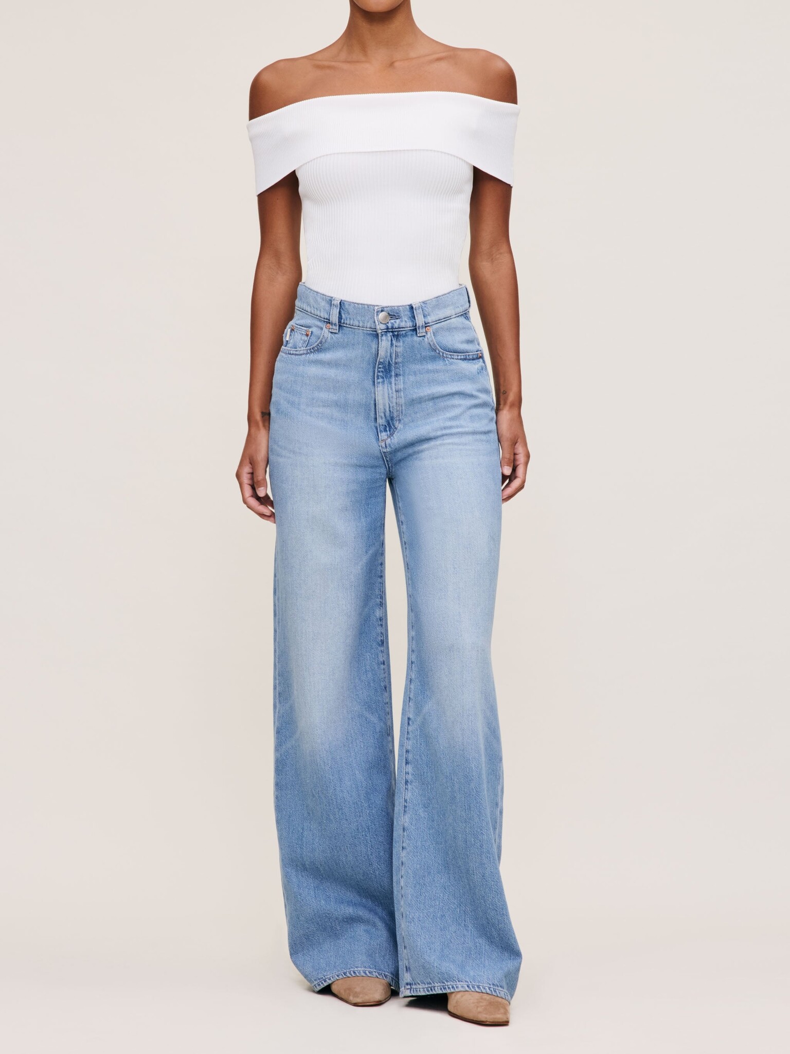 DL1961 Hepburn Wide Leg in River Bank