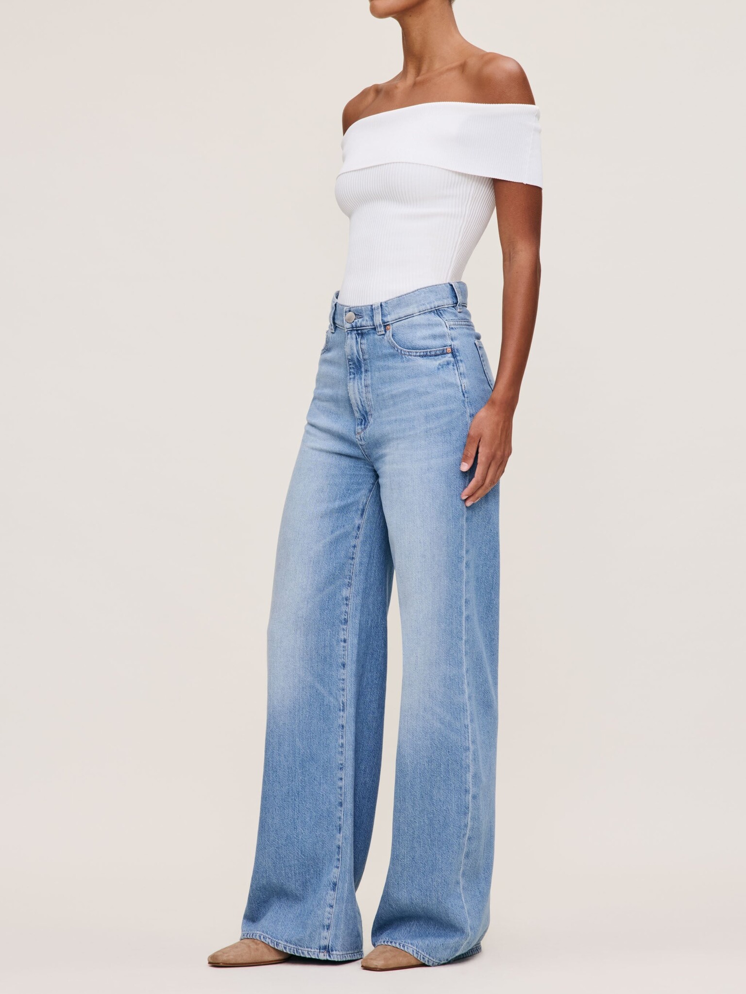 DL1961 Hepburn Wide Leg in River Bank