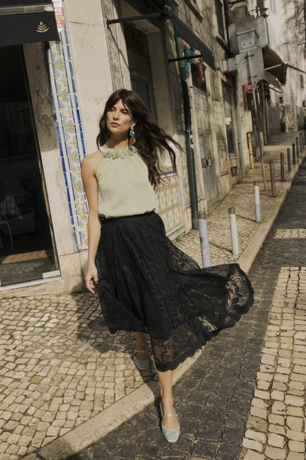Cream CRLuanna Lace Skirt