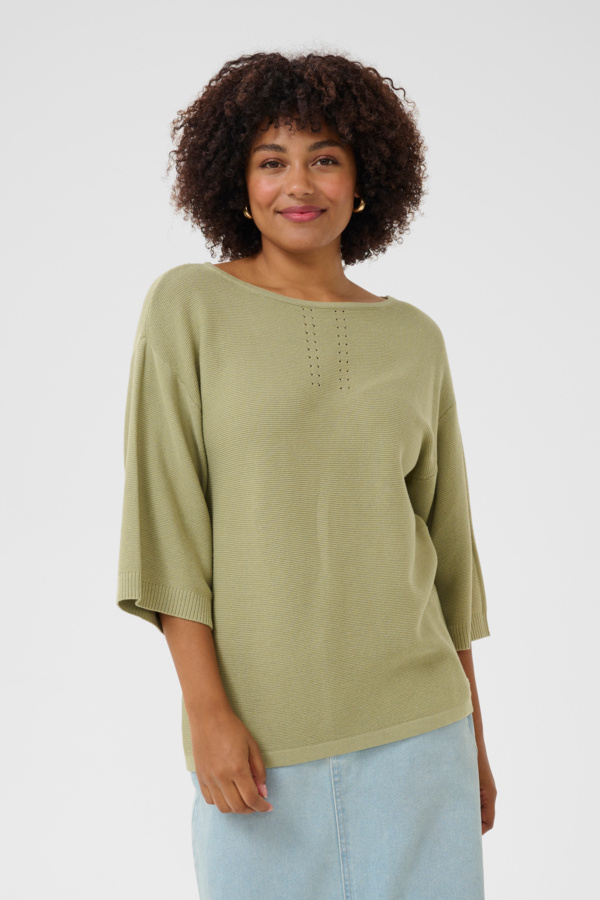 Cream CRSillar Loose Knit Blouse