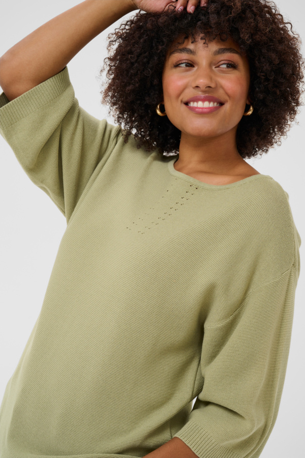 Cream CRSillar Loose Knit Blouse
