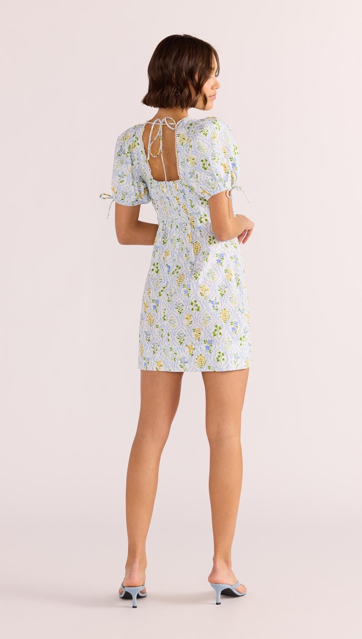 Mink Pink Meadow Puff Sleeve Mini Dress