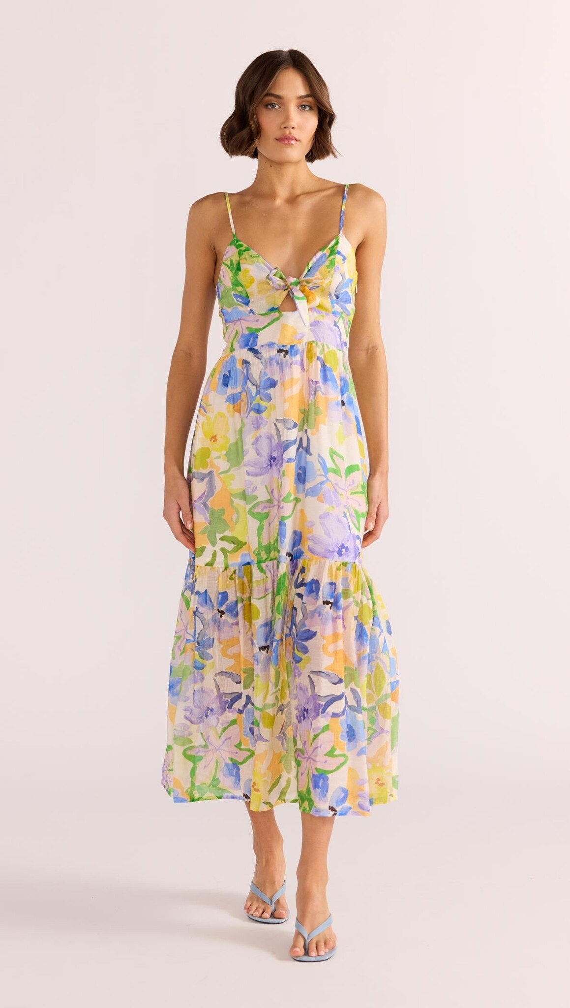 Mink Pink Fable Tie Midi Dress