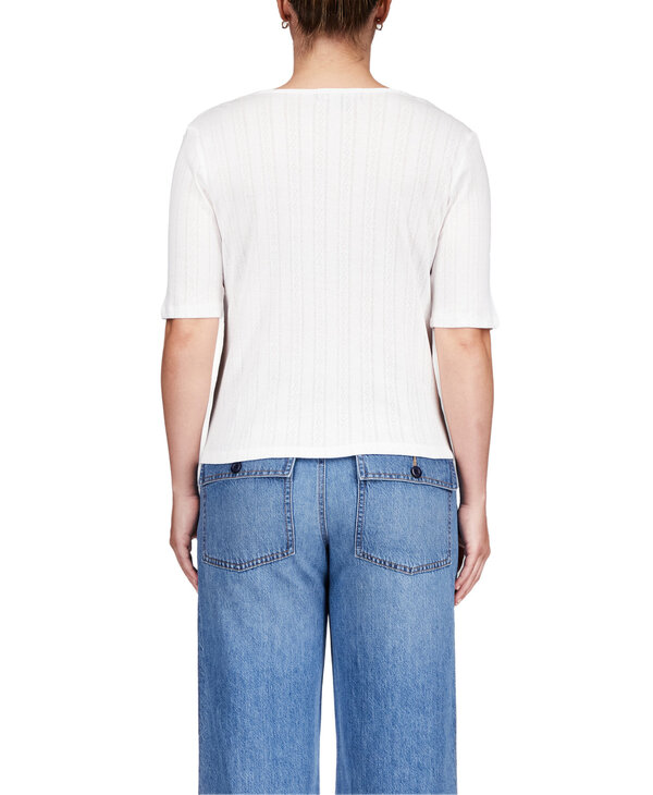 Sanctuary Pointelle Tie Tee