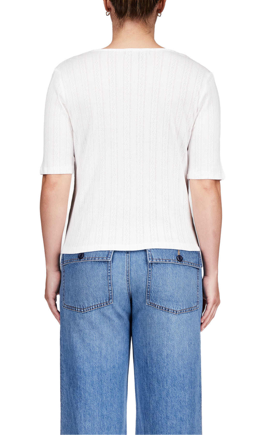 Sanctuary Pointelle Tie Tee