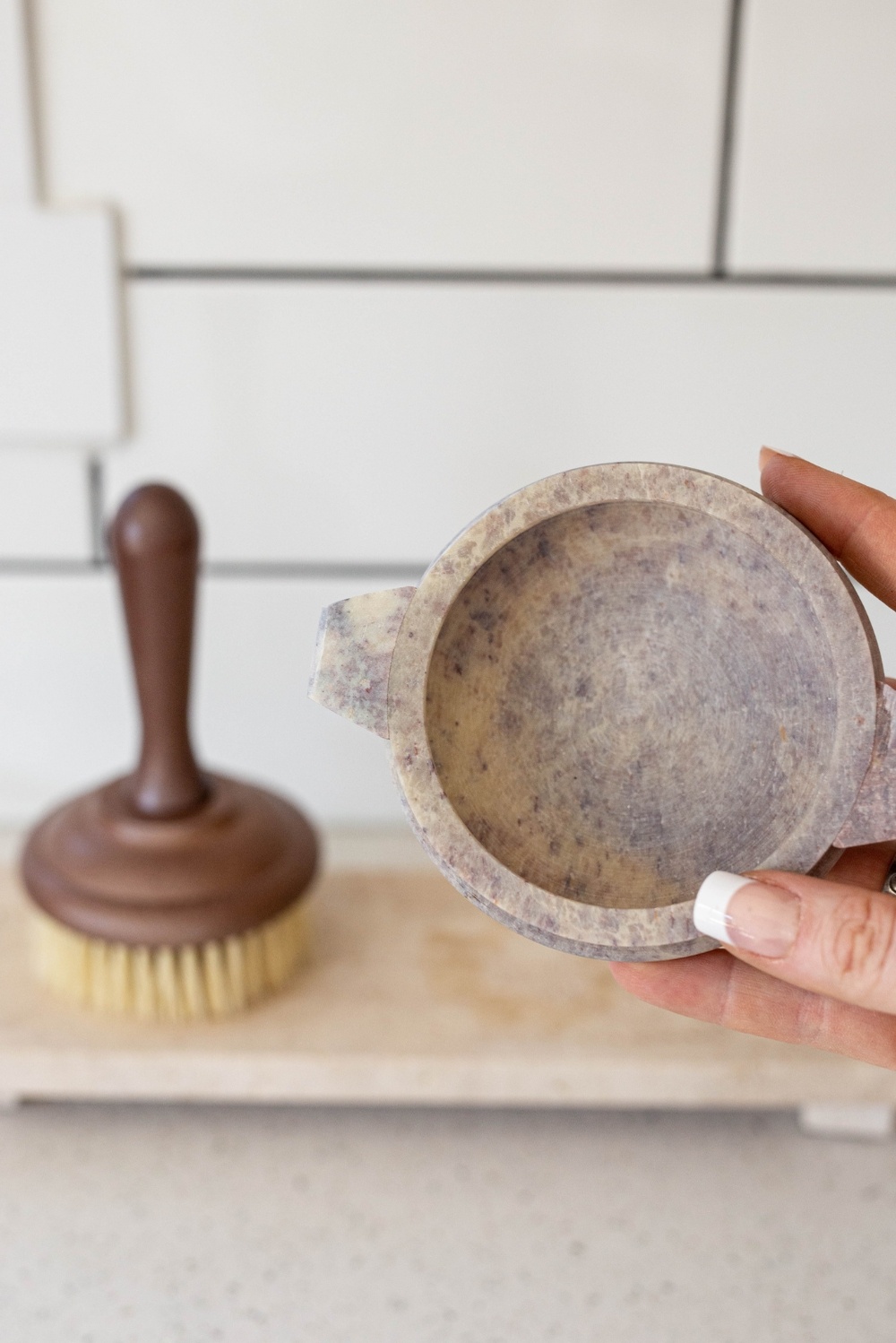 Luxe B Pampas Grass Soapstone Bowl
