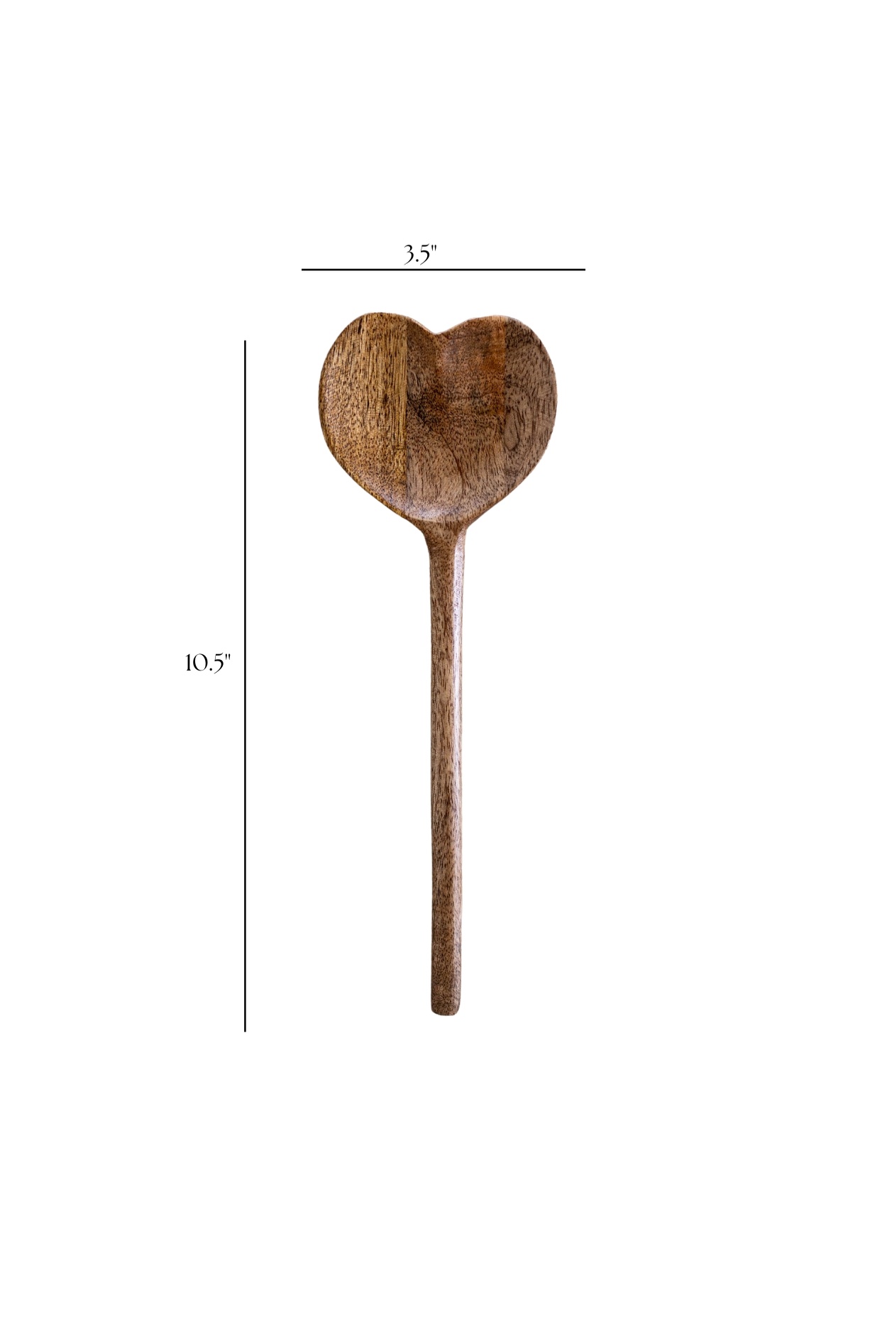 Luxe B Pampas Grass Heart Mango Wood Spoon