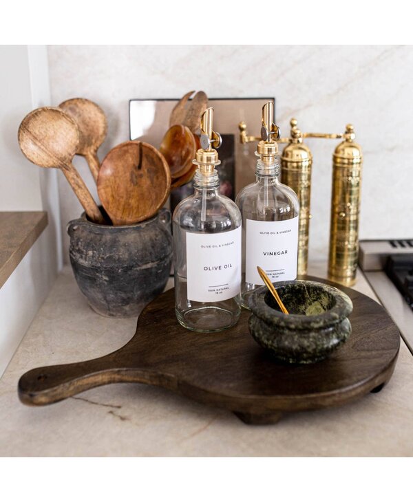 Luxe B Pampas Grass Wooden Earthly Platter