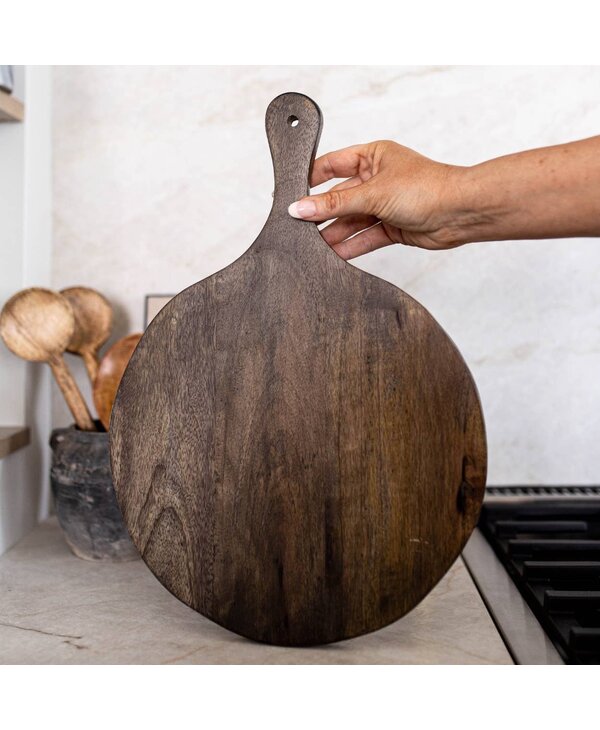 Luxe B Pampas Grass Wooden Earthly Platter