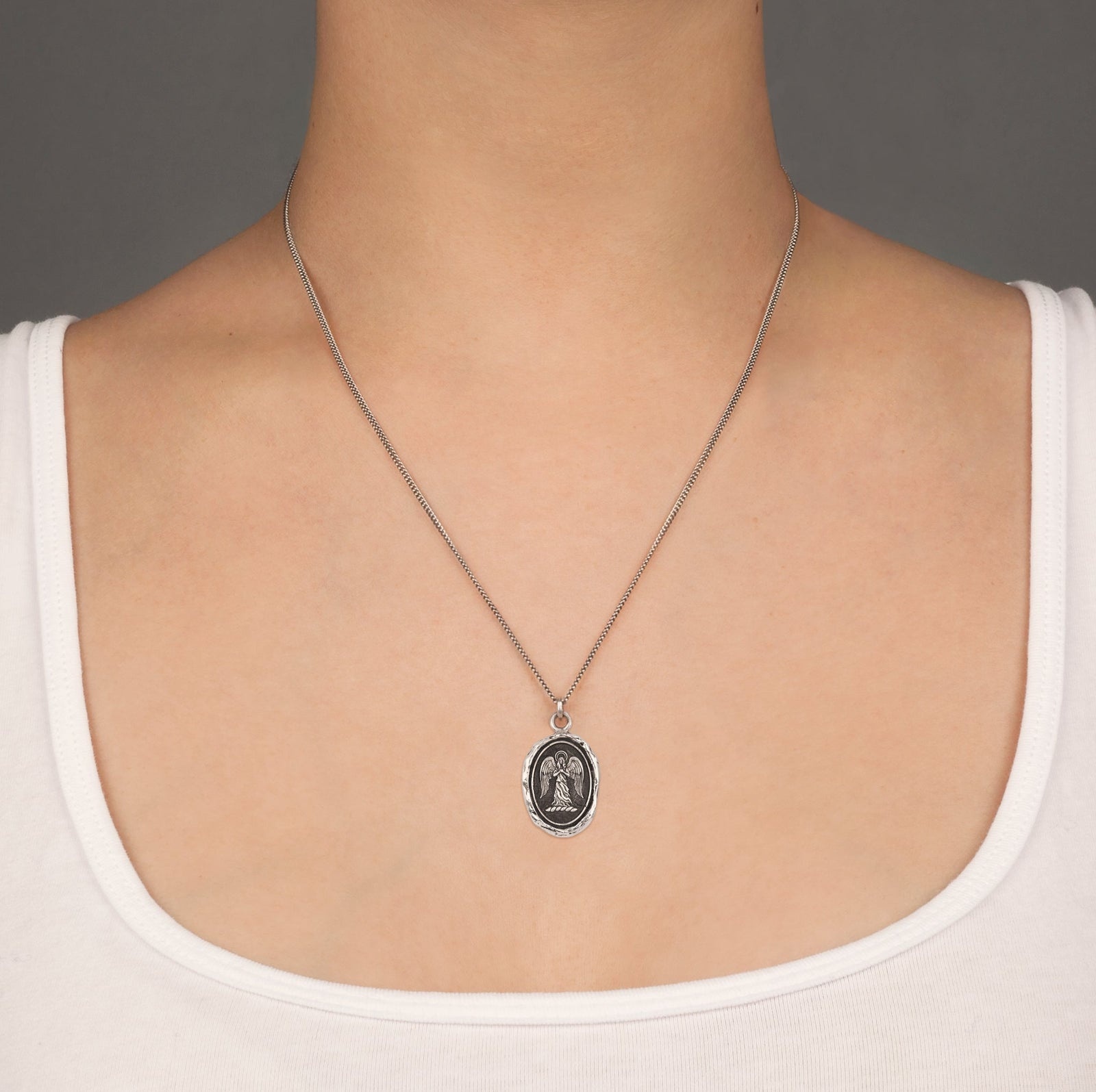 Pyrrha Guardian Angel Sterling Silver 20in