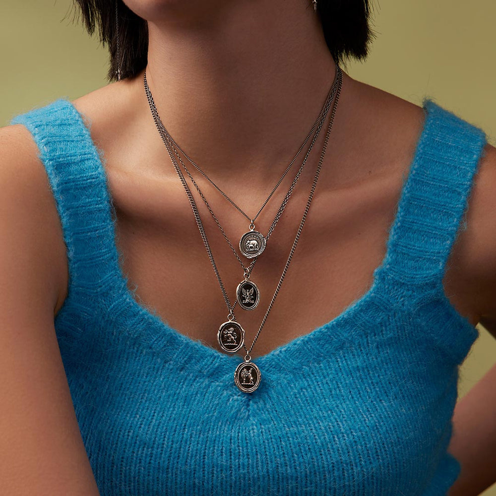 Pyrrha Lionhearted Sterling Silver 20" Fine Curb