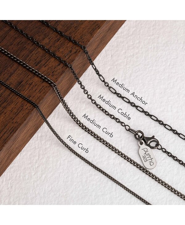 Pyrrha Higher Power Sterling Silver 20" Fine Curb