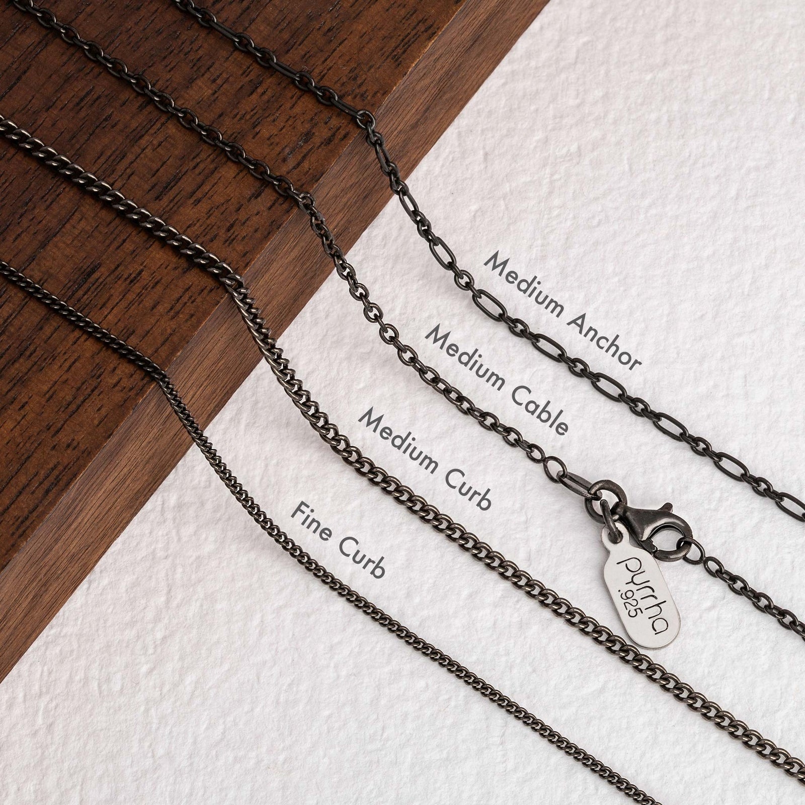 Pyrrha Higher Power Sterling Silver 20" Fine Curb