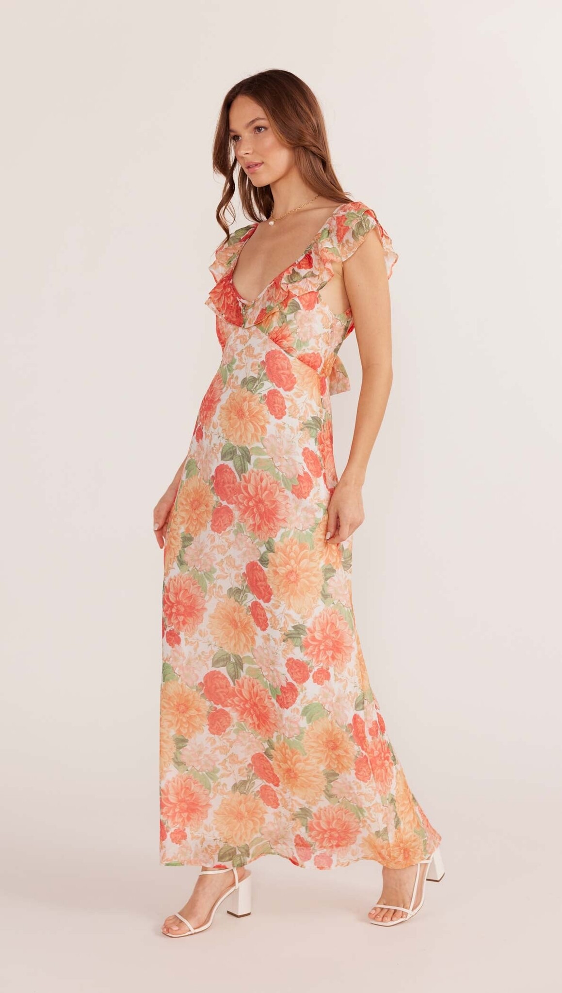Mink Pink Aida Frill Maxi Dress