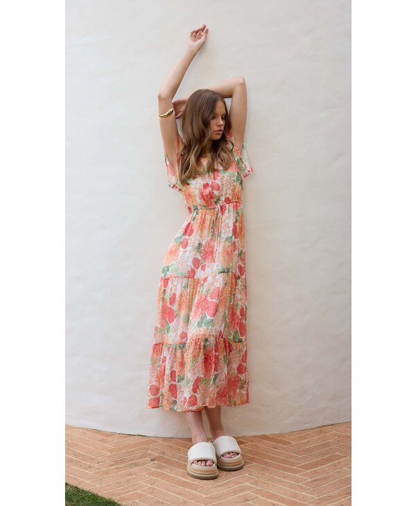 Mink Pink Aida Flutter Sleeve Midi