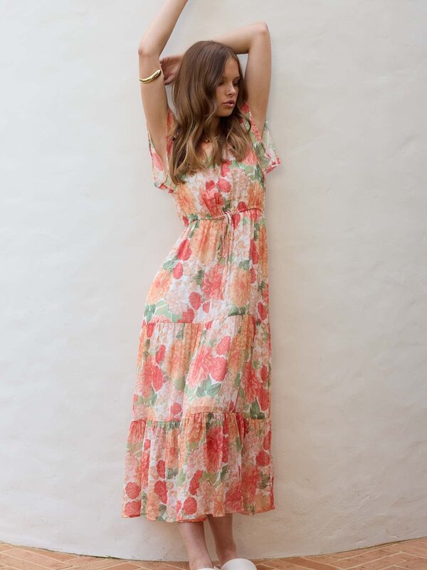 Mink Pink Aida Flutter Sleeve Midi