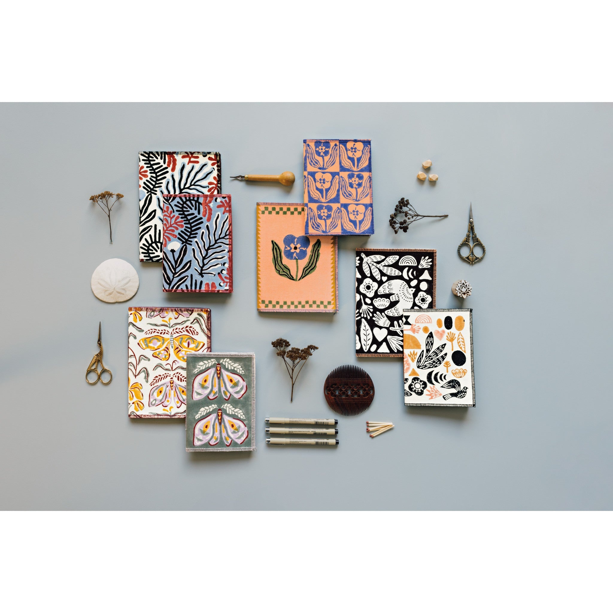Danica Nocturna Block Print Notebooks Set of 2
