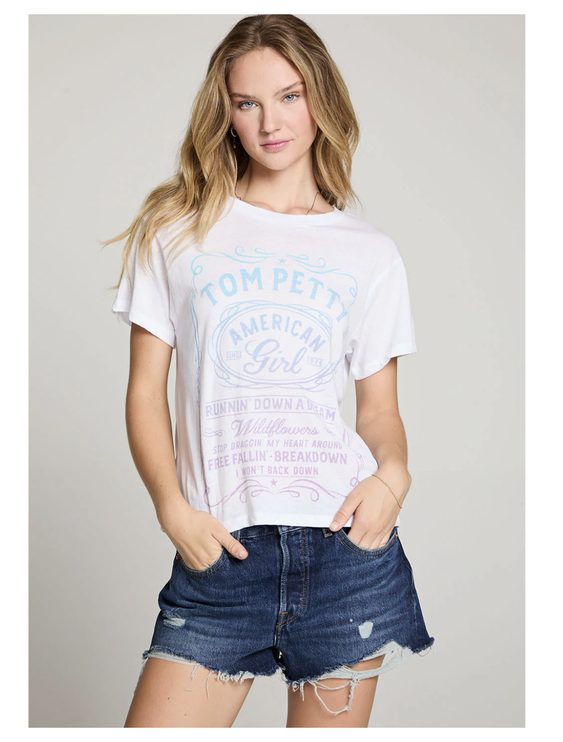Chaser Tom Petty American Girl Gradient Crewneck Tee