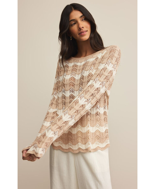 Z Supply Azura Stripe Crochet Top