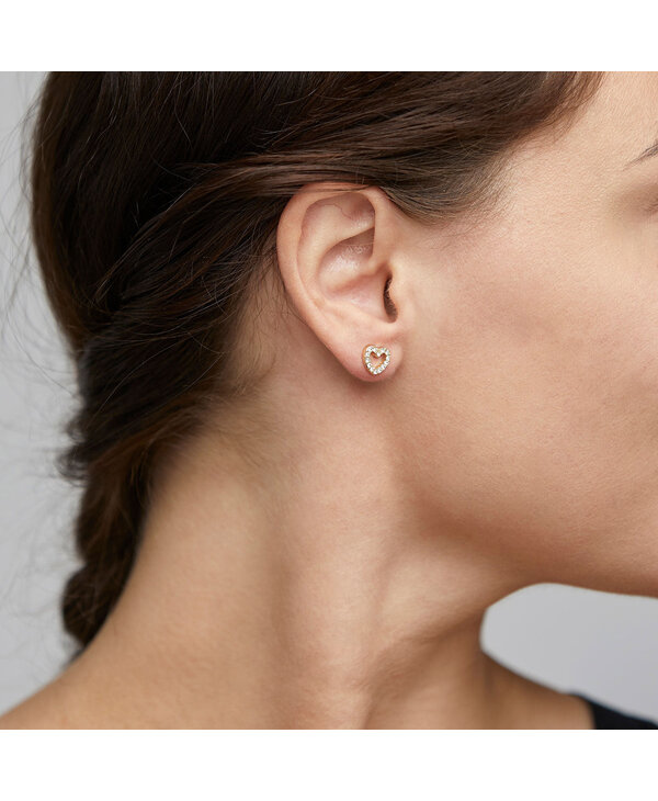 Pilgrim EDIE Crystal Heart Earrings