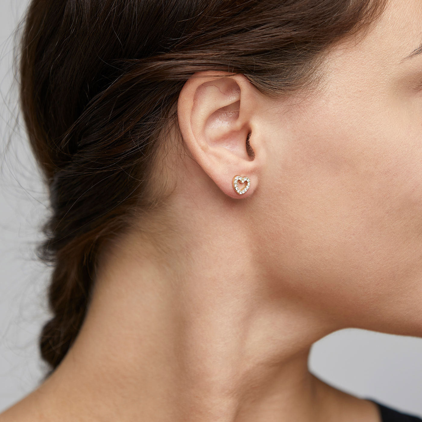 Pilgrim EDIE Crystal Heart Earrings