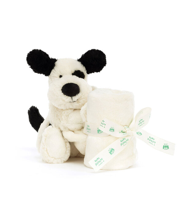 Jellycat Inc. Bashful Black &Cream Puppy Soother
