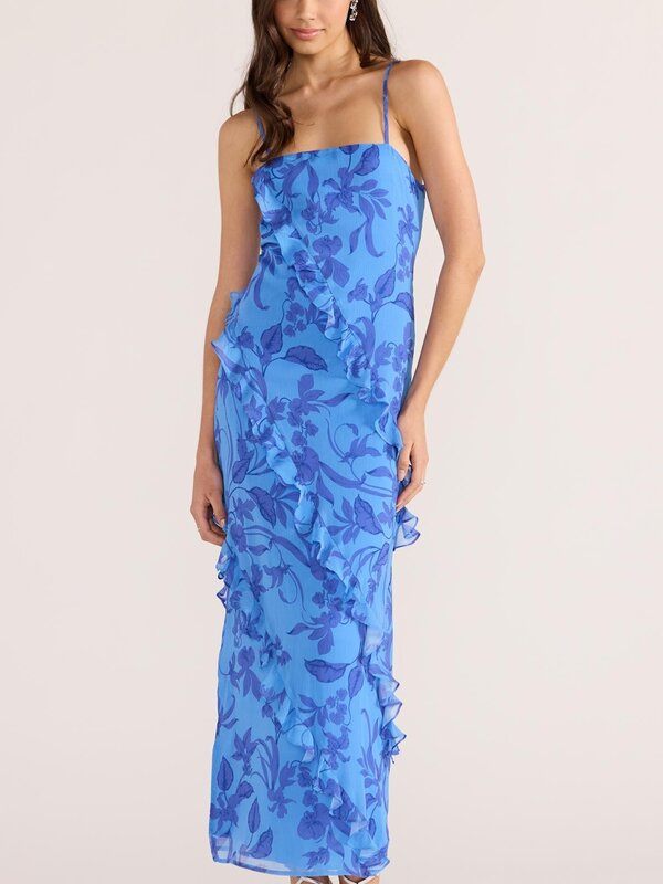 Mink Pink Jeanne Ruffle Maxi Dress