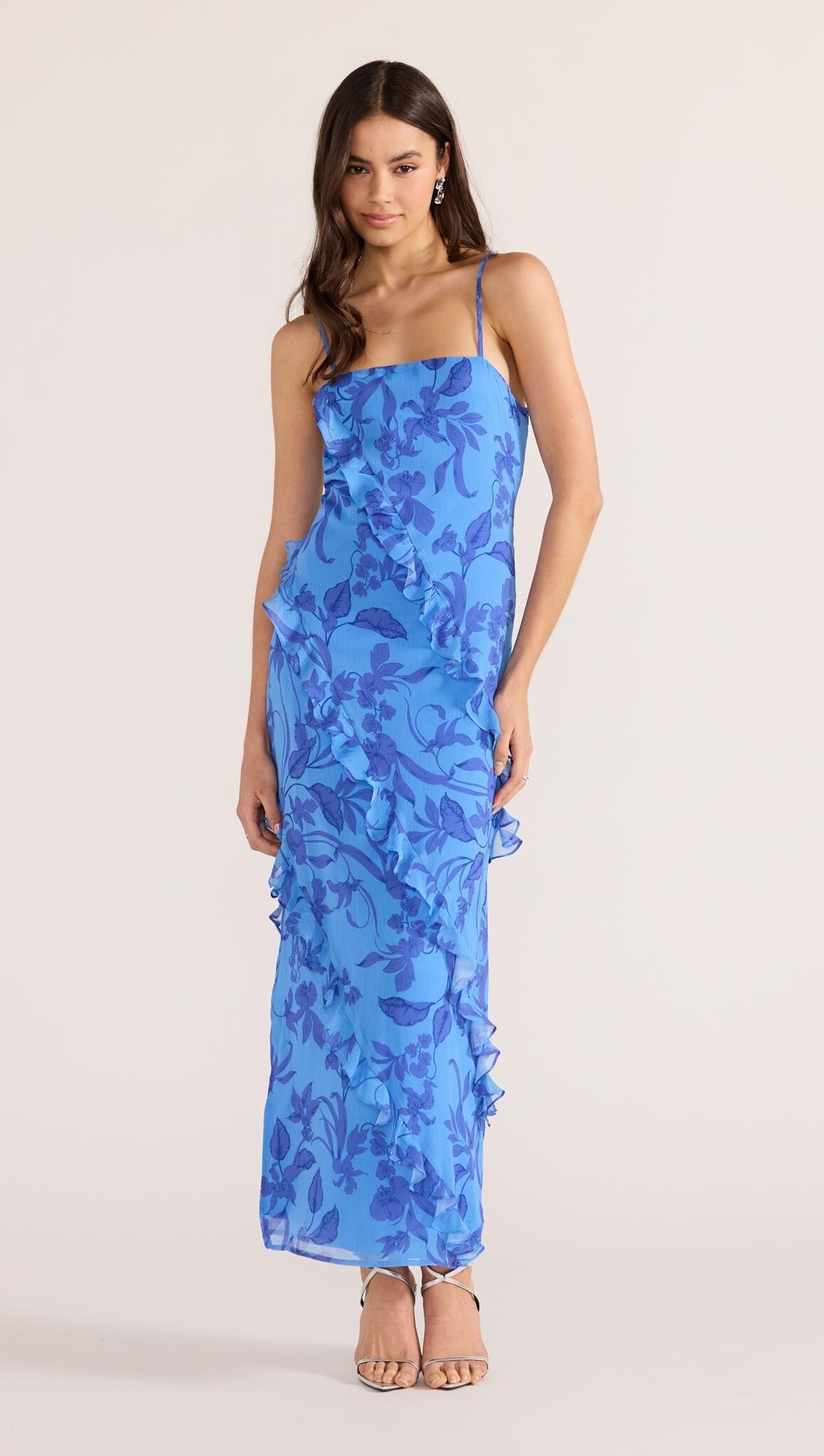 Mink Pink Jeanne Ruffle Maxi Dress