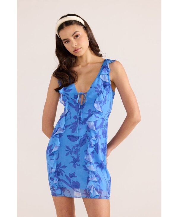 Mink Pink Jeanne Ruffle Mini Dress