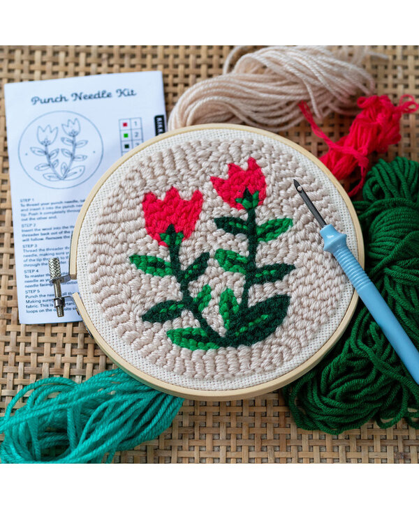 KIKKERLAND Tulips Punch Needle Kit