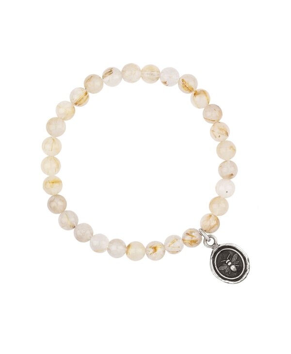 Pyrrha Motivated Rutilated Quartz Talisman