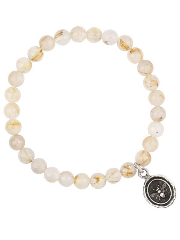 Pyrrha Motivated Rutilated Quartz Talisman