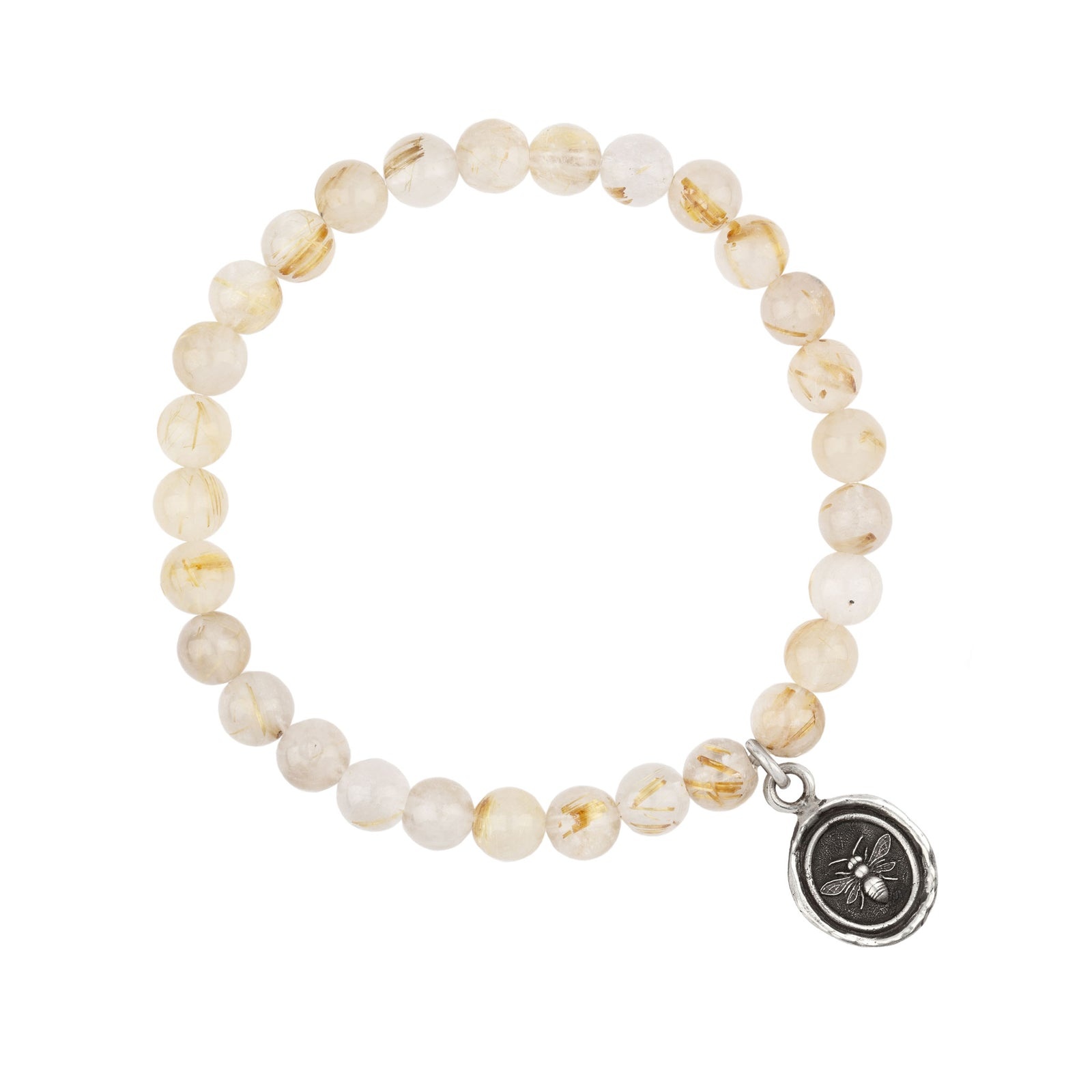 Pyrrha Motivated Rutilated Quartz Talisman