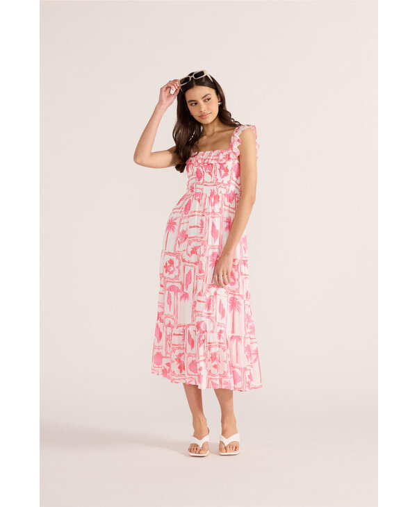 Mink Pink Bria Frill Midi Dress