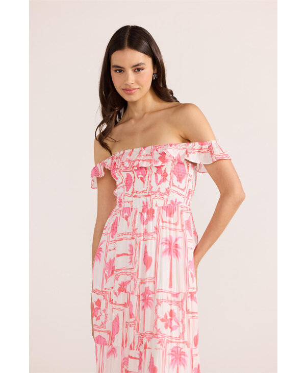 Mink Pink Bria Frill Midi Dress
