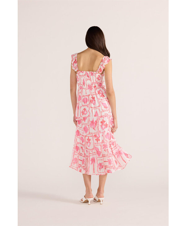 Mink Pink Bria Frill Midi Dress