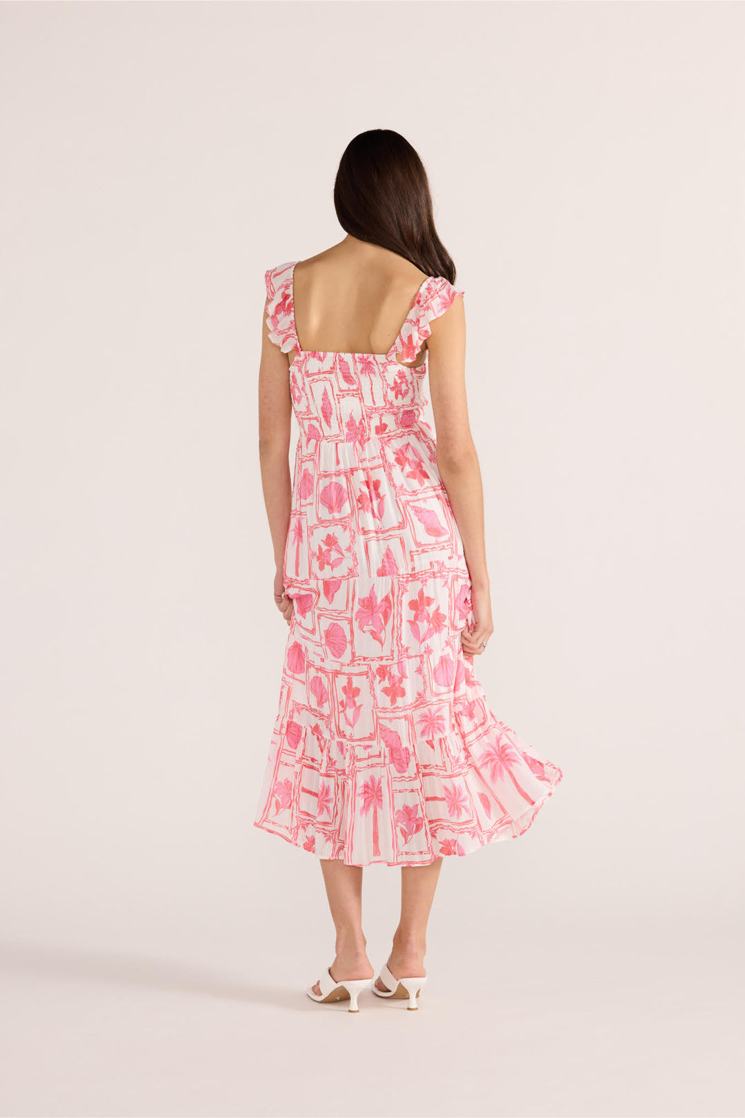Mink Pink Bria Frill Midi Dress