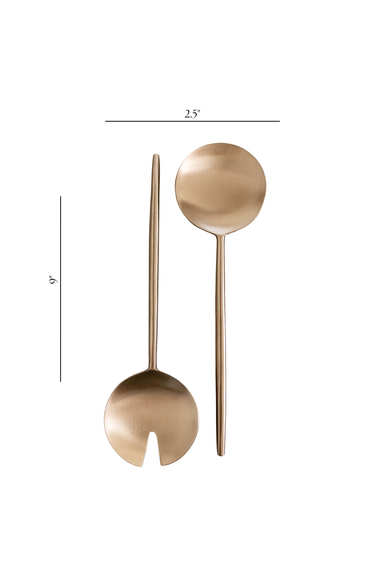 Luxe B Pampas Grass Stainless Steel Salad Servers