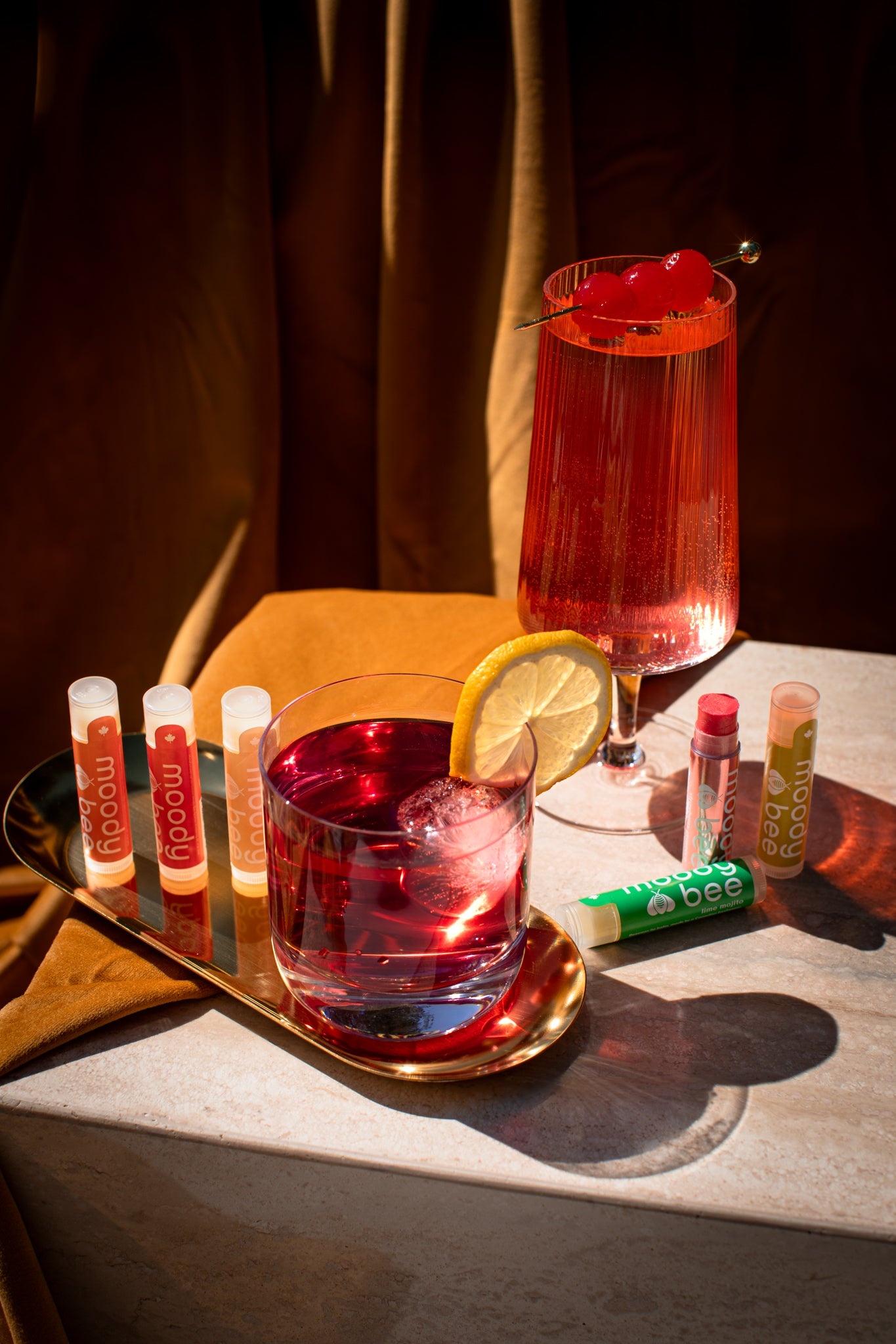 Moody Bee Peach Bellini Lip Balm