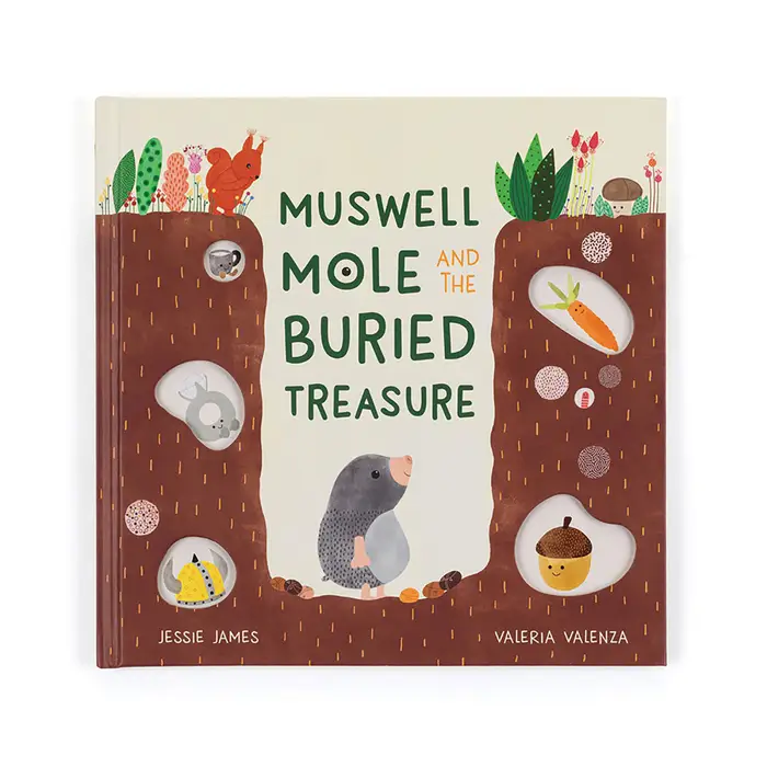 Jellycat Inc. Muswell Mole and the Buried Treasure Book