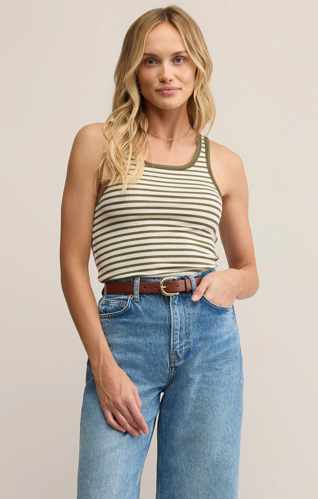 Z Supply Classic Striped Scoop Tank