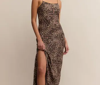 Cielo Leopard Midi Tan