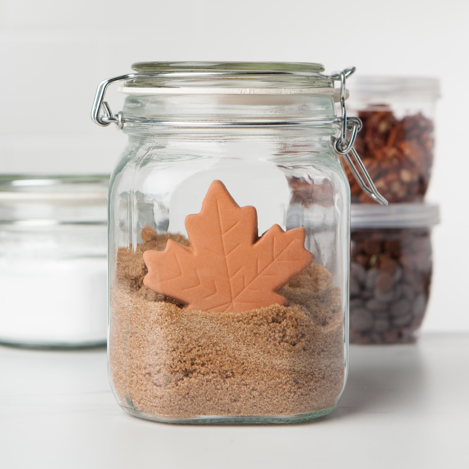 Danica Maple Leaf Terracotta Sugar Saver